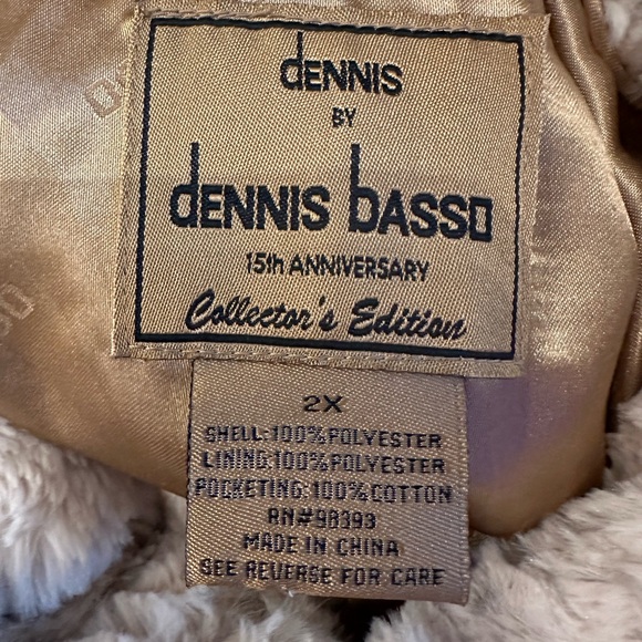 Dennis by Dennis Basso Faux Fur Rosette Coat - Picture 2 of 12